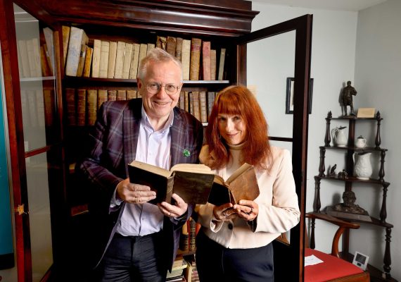 Professor Murray Pittock with Joan McAlpine 