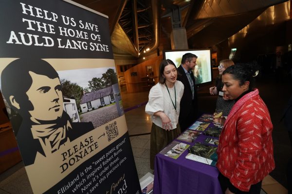 Robert Burns Ellisland Trust stand at the Scottish Parliament